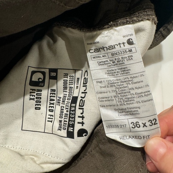 Carhartt men’s steel rugged flex relaxed fit double front cargo work pant - Picture 6 of 9